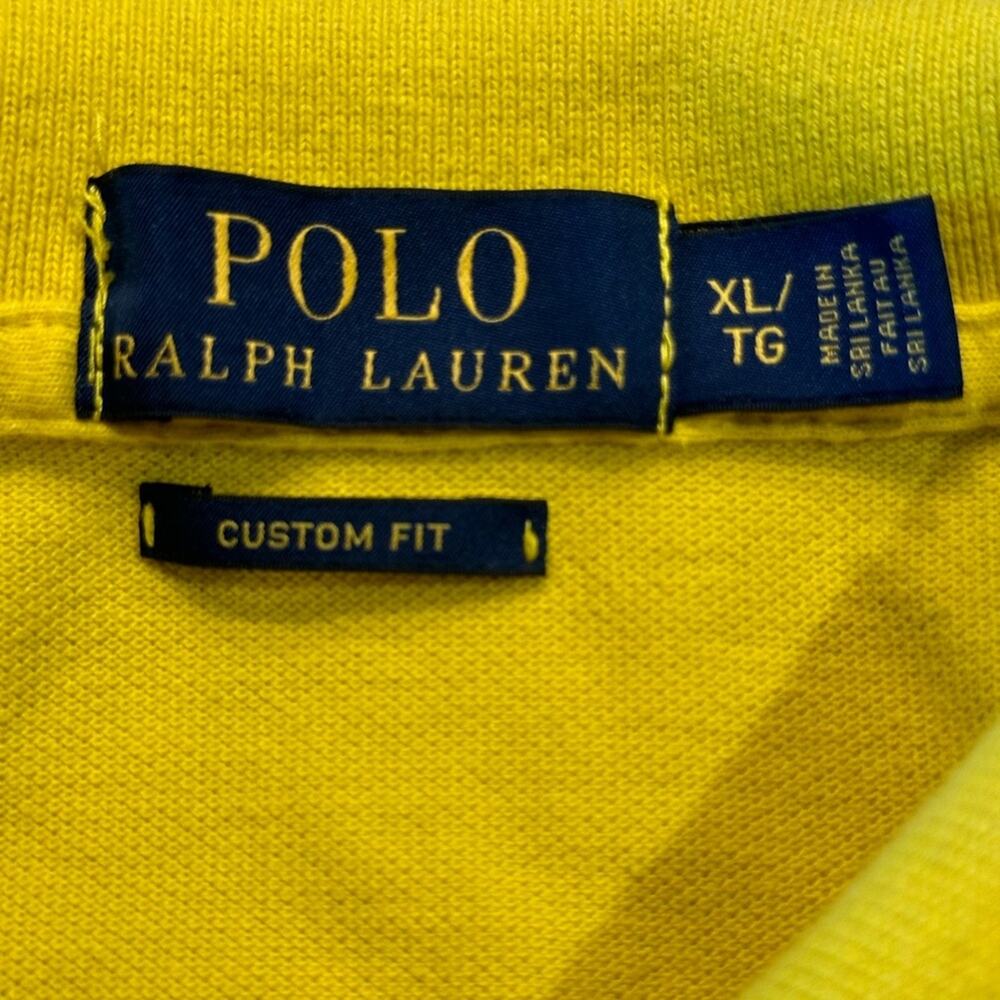 Polo Ralph Lauren Men’s Xl Electric Yellow Short Sleeve Polo Style Shirt View 4